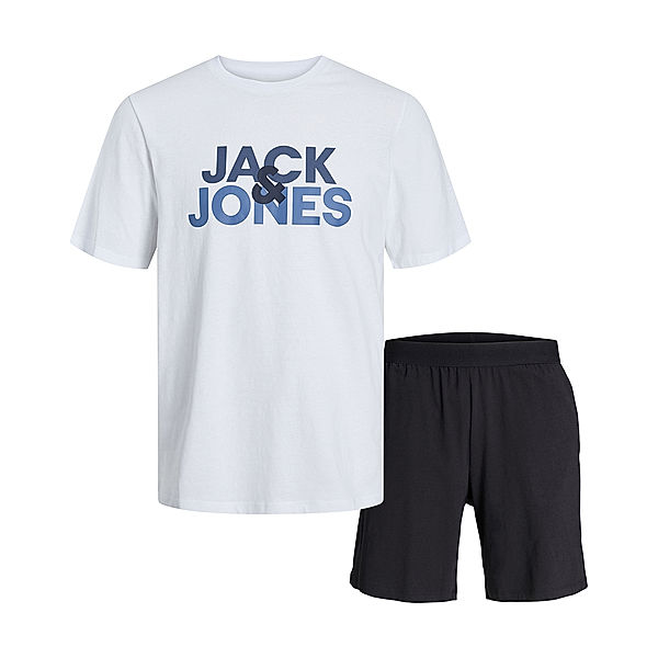 JACK & JONES T-Shirt JACULA mit Shorts in white