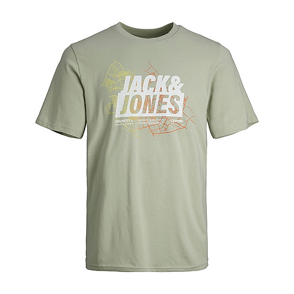 JACK & JONES T-Shirt JCOMAP SUMMER LOGO in desert sage
