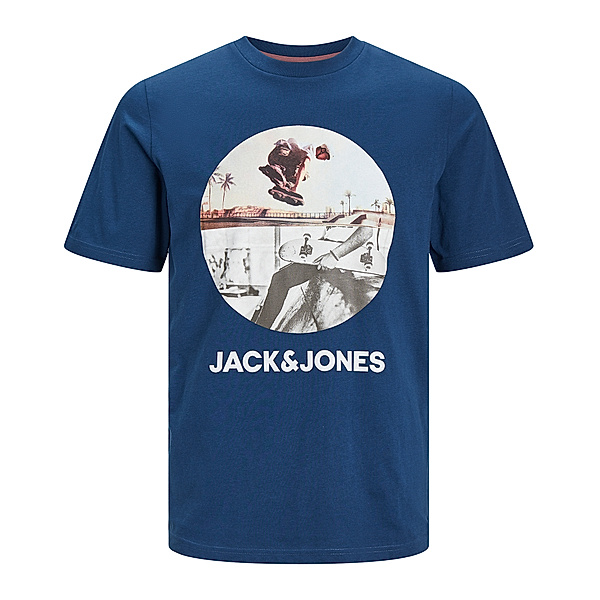 JACK & JONES T-Shirt JJNAVIN in ensign blue