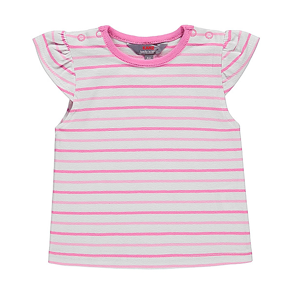 Kanz T-Shirt JUNGLE CLUB mit Flügelärmeln in weiss/pink