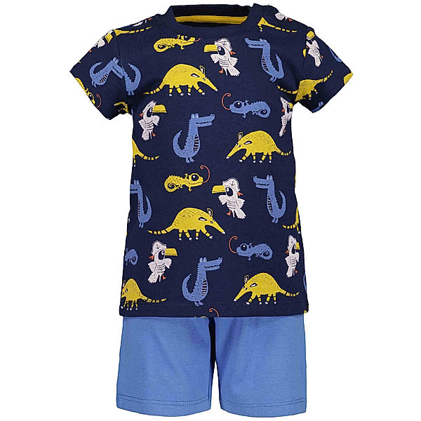 BLUE SEVEN T-Shirt JUNGLE FUN 2-teilig in ultramarin