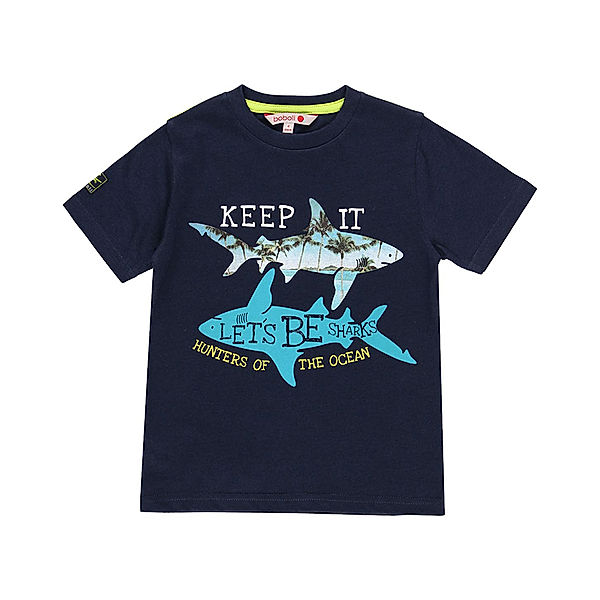 Boboli T-Shirt KEEP IT SHARK in blau