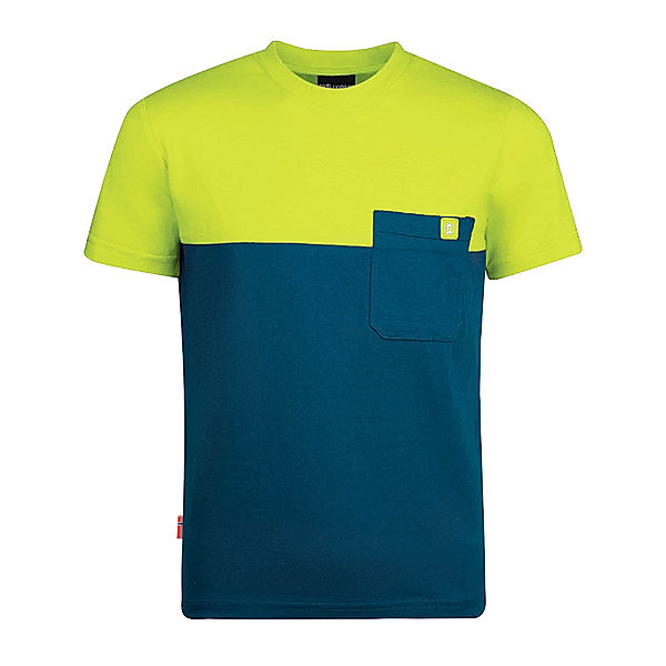 TROLLKIDS T-Shirt KIDS BERGEN Quick-dry in petrol/lime