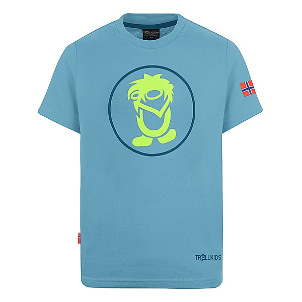 TROLLKIDS T-Shirt KIDS TROLL Quick-dry in dolphin blue/lime