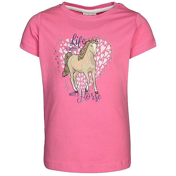 Salt & Pepper T-Shirt LIFE IS BETTER WITH A HORSE in bubble gum