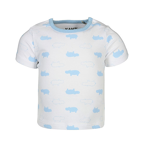 Kanz T-Shirt LITTLE HIPPO in weiss/hellblau