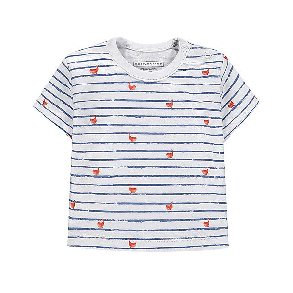 bellybutton T-Shirt LITTLE WHALE AOP gestreift in weiß