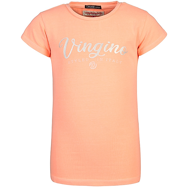 Vingino T-Shirt LOGO PRINT in soft neon peach
