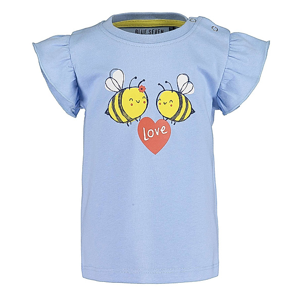BLUE SEVEN T-Shirt LOVE BEE in hellblau