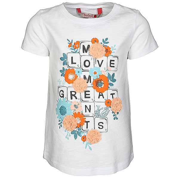 Boboli T-Shirt LOVE GREAT MOMENTS in weiß