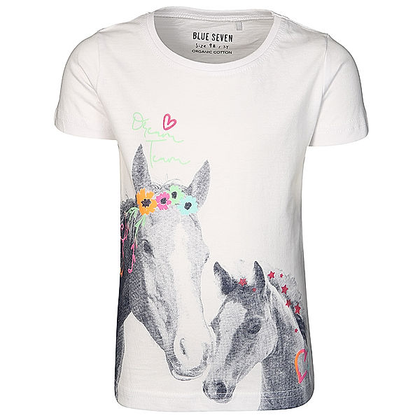 BLUE SEVEN T-Shirt LOVELY HORSE in weiss