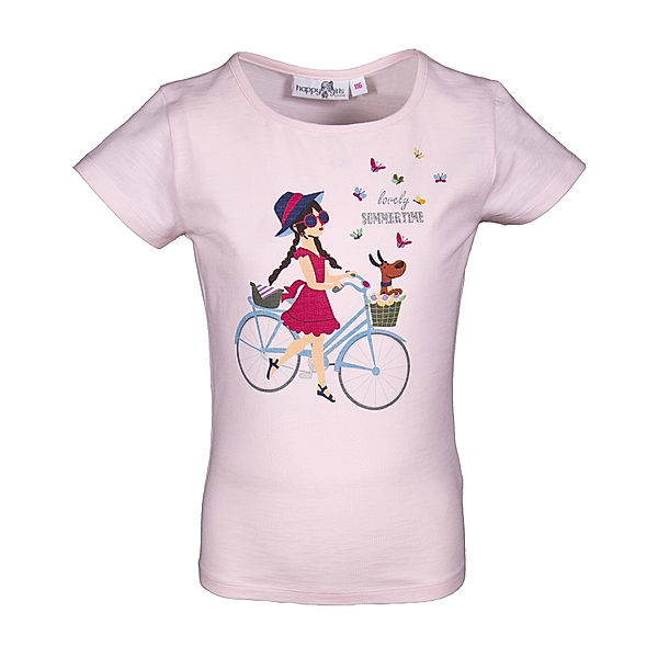 happy girls T-Shirt LOVELY SUMMERTIME in rose