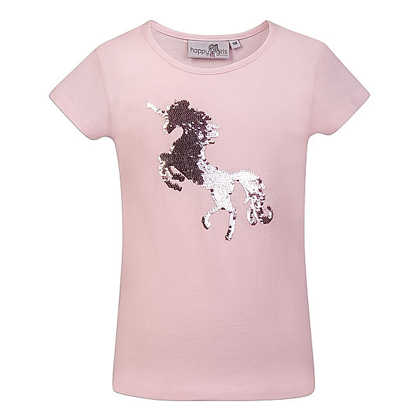 happy girls T-Shirt MAGIC UNICORN mit Pailletten in rose