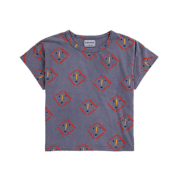 Bobo Choses T-Shirt MASKS OLL OVER in prussian blue
