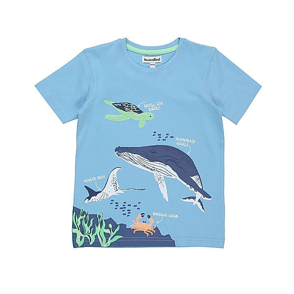 tausendkind collection T-Shirt MEERESTIERE in hellblau