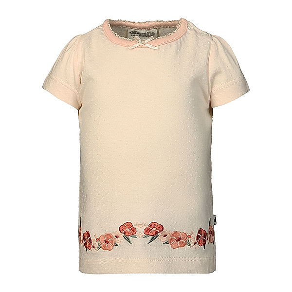 Jacky T-Shirt MIDSUMMER – BLUMENRANKE mit Stickerei in lachs