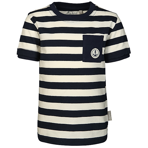 Sigikid T-Shirt MINI – NAUTIC in dunkelblau/weiß
