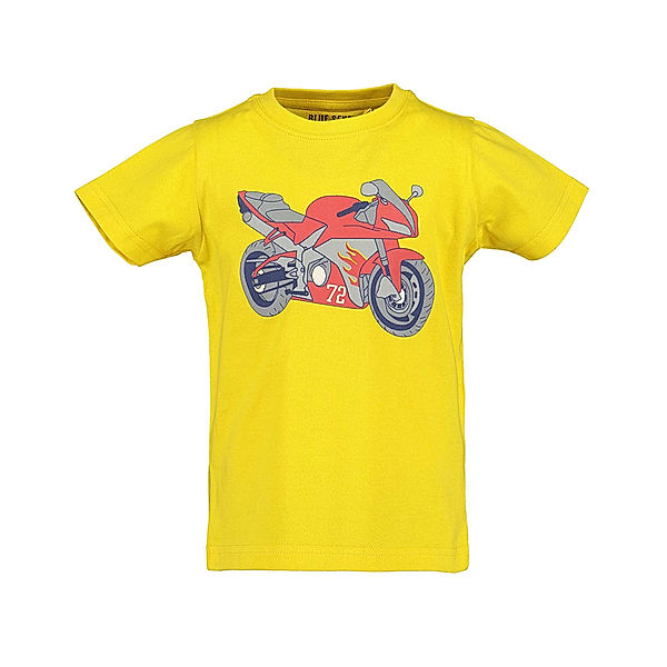 BLUE SEVEN T-Shirt MOTORCYCLE in sonnengelb