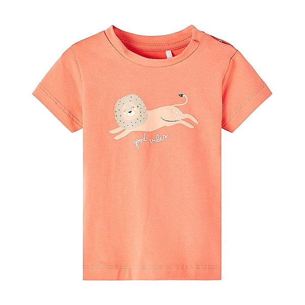 name it T-Shirt NBMFUNO - LION in coral