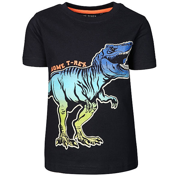 BLUE SEVEN T-Shirt NEON DINO in nachtblau