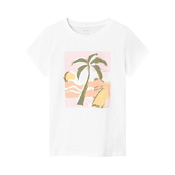 name it T-Shirt NKFHYNKA PALM in bright white