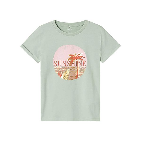 name it T-Shirt NKFHYNKA SUNSHINE in silt green