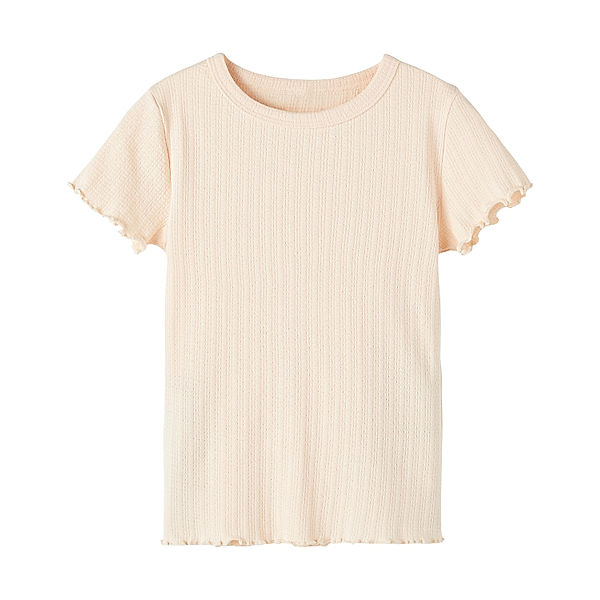 name it T-Shirt NKFVIBSE - FRILL in créme de pêche