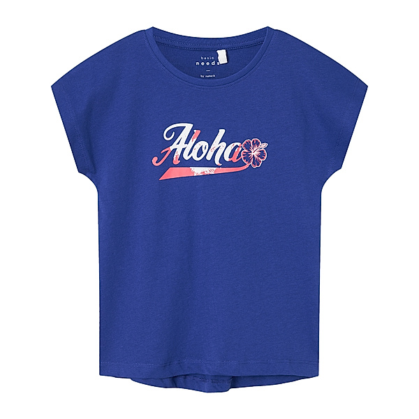 name it T-Shirt NKFVIOLET ALOHA in clematis blue