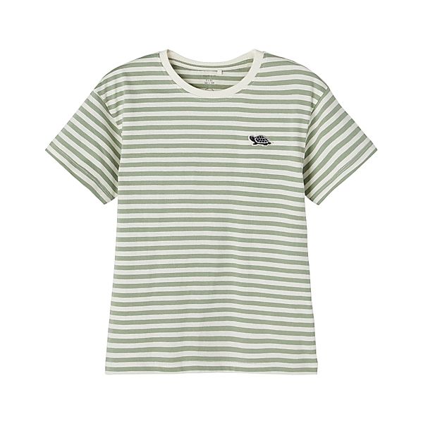 name it T-Shirt NKMFAI gestreift in iceberg green