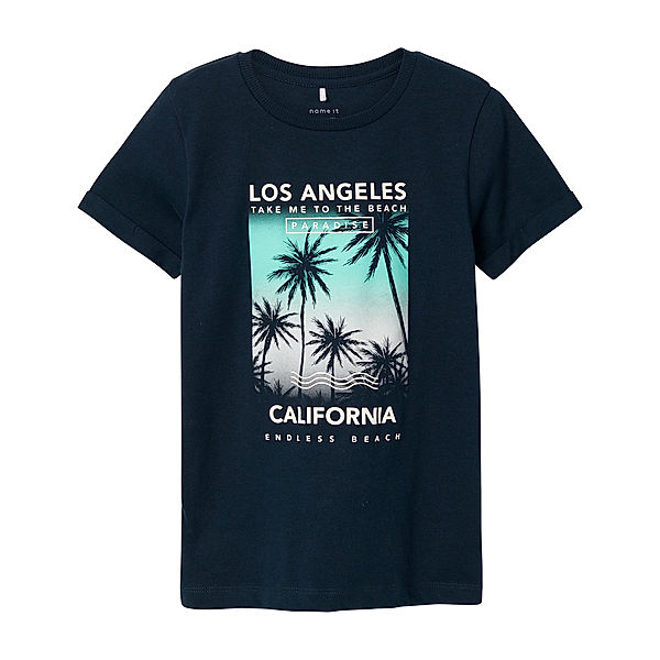 name it T-Shirt NKMZAZANKA LOS ANGELES in dark sapphire