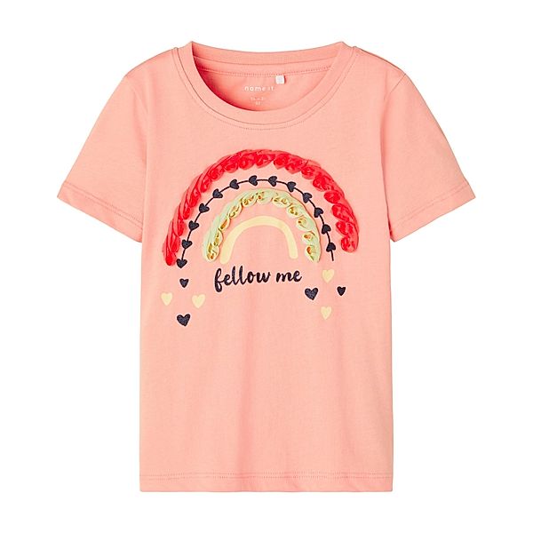 name it T-Shirt NMFFLORENCE RAINBOW in apricot blush