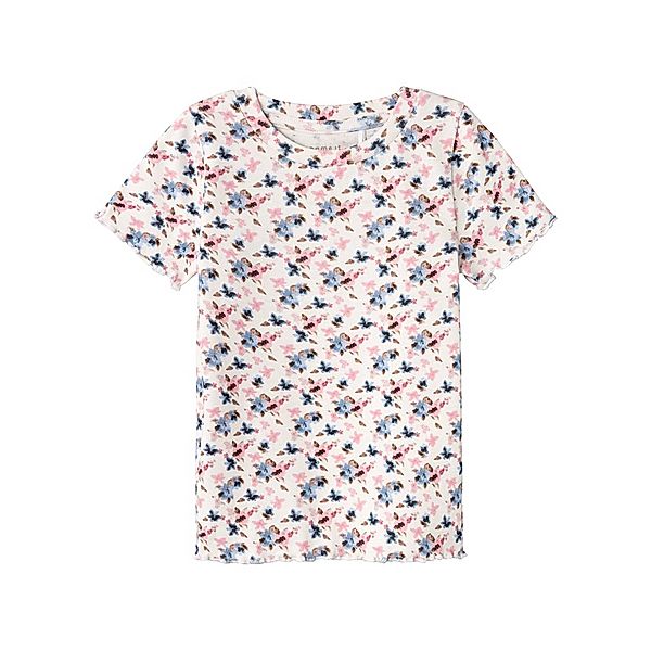 name it T-Shirt NMFFREYAS FLOWERS in jet stream