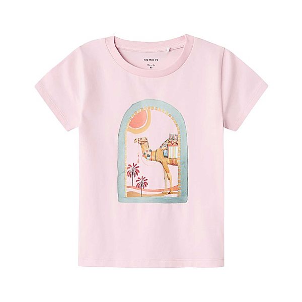 name it T-Shirt NMFJAMIA CAMEL in parfait pink