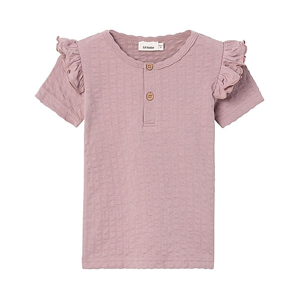 Lil' Atelier T-Shirt NMFJAMINA RÜSCHEN in rosa