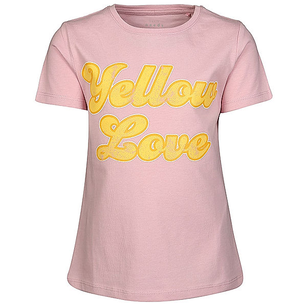 name it T-Shirt NMFVEEN YELLOW LOVE in rosa