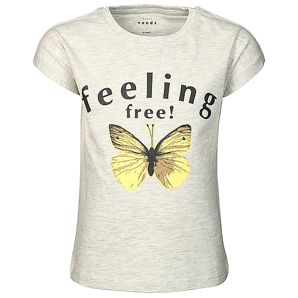 name it T-Shirt NMFVIGEA – FEELING FREE in hellgrau melange