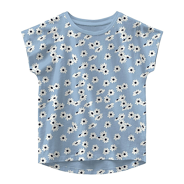 name it T-Shirt NMFVIGGA – FLOWERS in cashmere blue