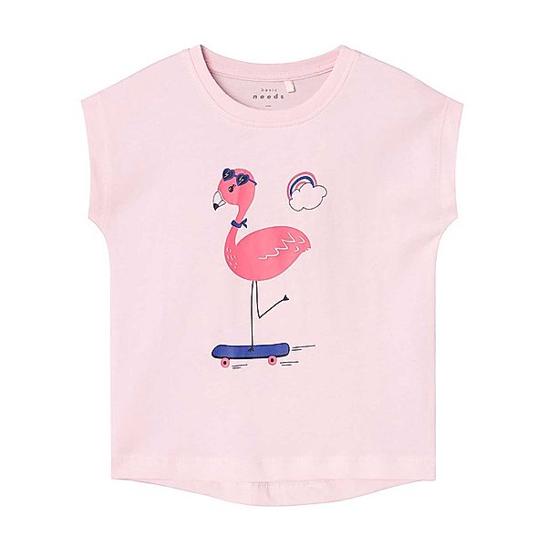 name it T-Shirt NMFVIOLET SKATER FLAMINGO in parfait pink