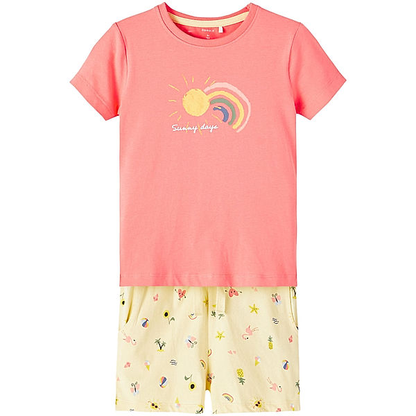 name it T-Shirt NMFZIGGIE mit Shorts in georgia peach