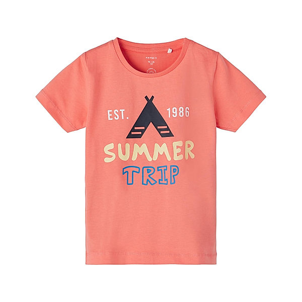 name it T-Shirt NMMDAC SUMMER TRIP in peach echo