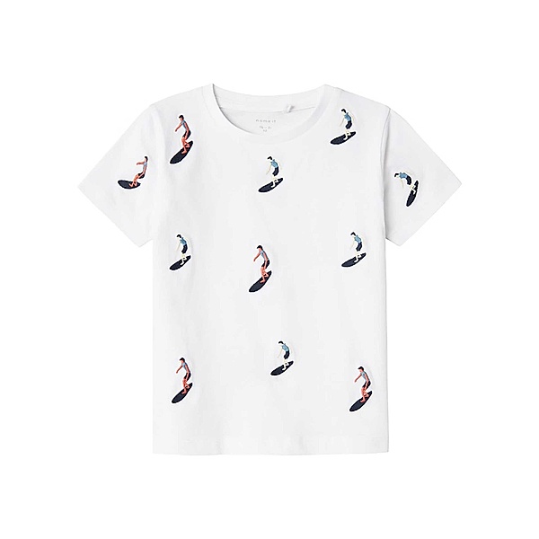 name it T-Shirt NMMHELUR SURFER in bright white