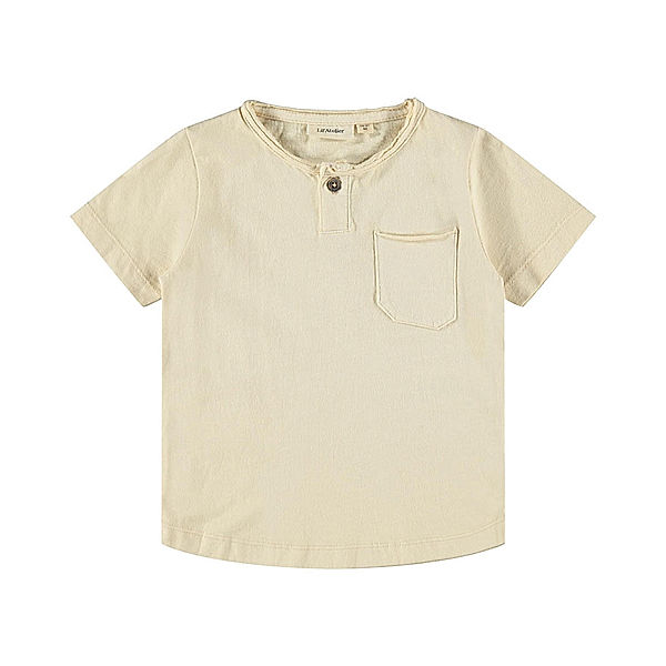 Lil' Atelier T-Shirt NMMSTORM mit Leinen in semolina melange