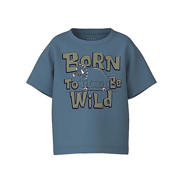 name it T-Shirt NMMVAGNO BE WILD in provincial blue