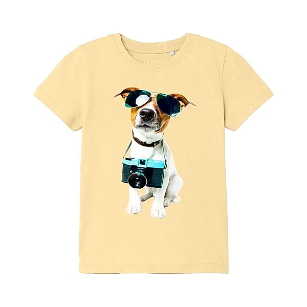 name it T-Shirt NMMVOTO PHOTO DOG in double cream