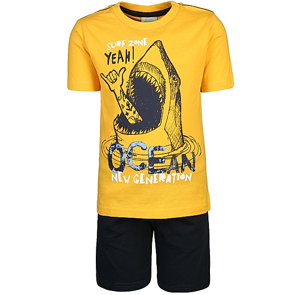 Boboli T-Shirt OCEAN mit Shorts in gelb/marine