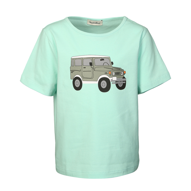 T-Shirt OFF ROAD CAR in mint solid (Größe: 128/134)