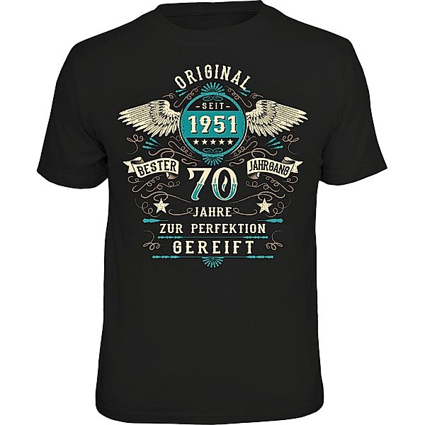 T-Shirt Original 1951 70 Jahre gereift (Größe: L)