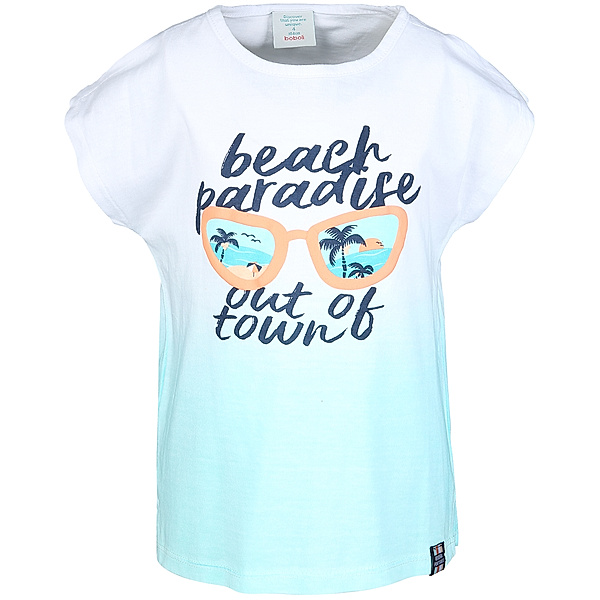 Boboli T-Shirt PARADISE in weiß/blau