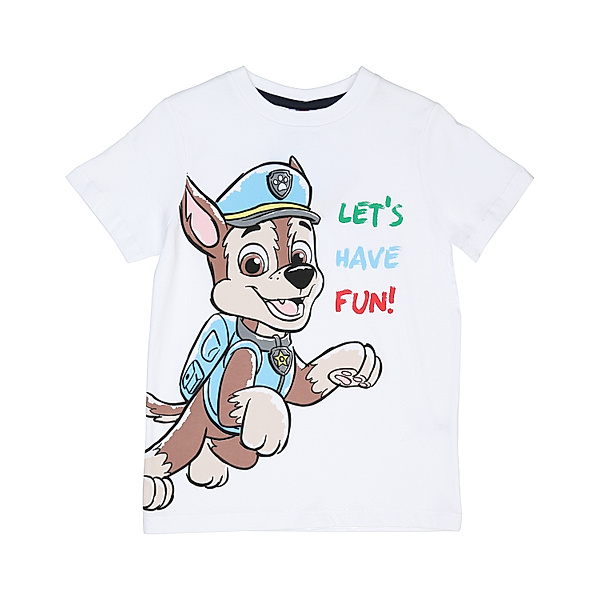 T-Shirt PAW PATROL - CHASE in bright white