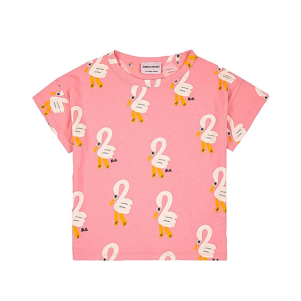 Bobo Choses T-Shirt PELICAN ALL OVER in pink